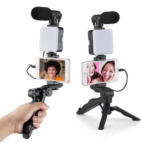 Kit para Crear Videos con Micrófono + Luz LED + Trípode
